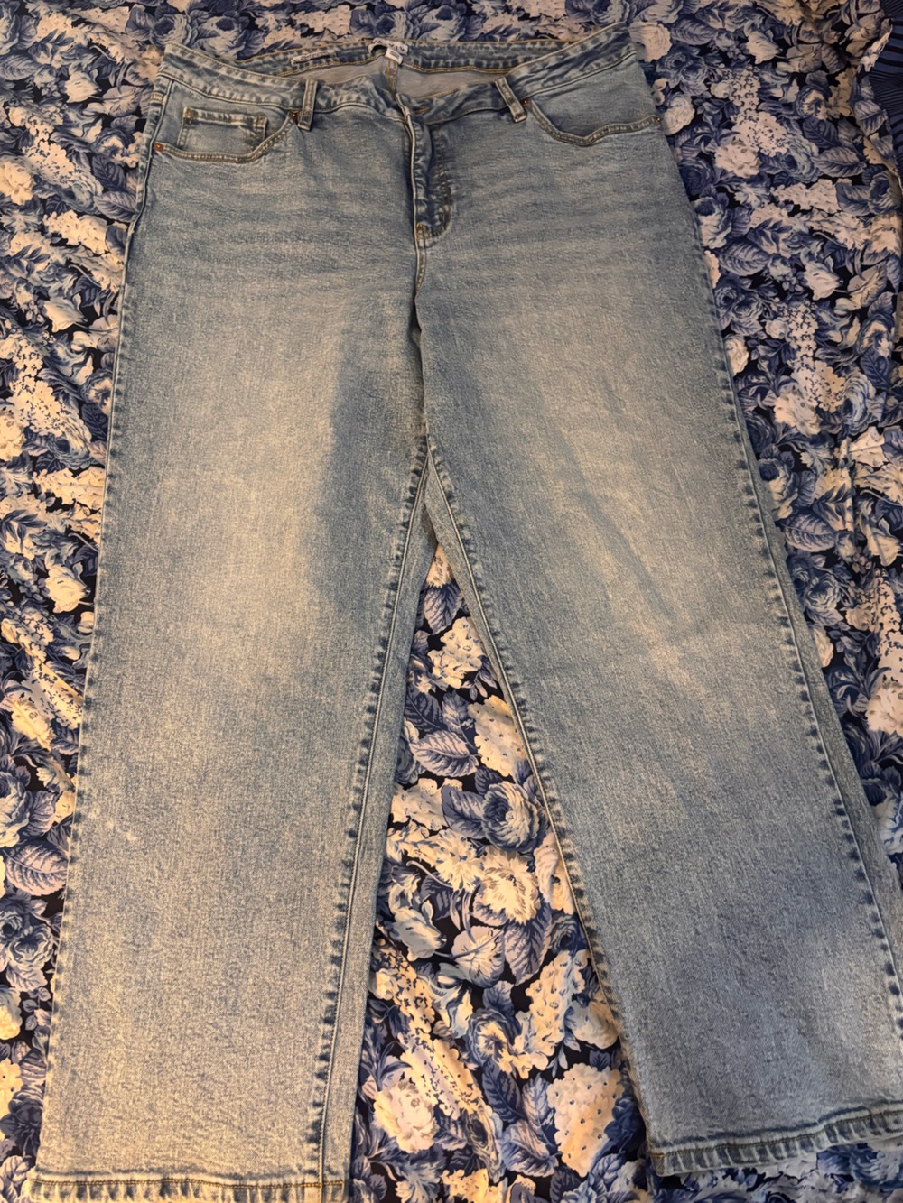 Ava & Viv Light Blue Denim Jeans with Yellow Stitching